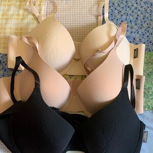 Vince Camuto Black and Cream Bra Set